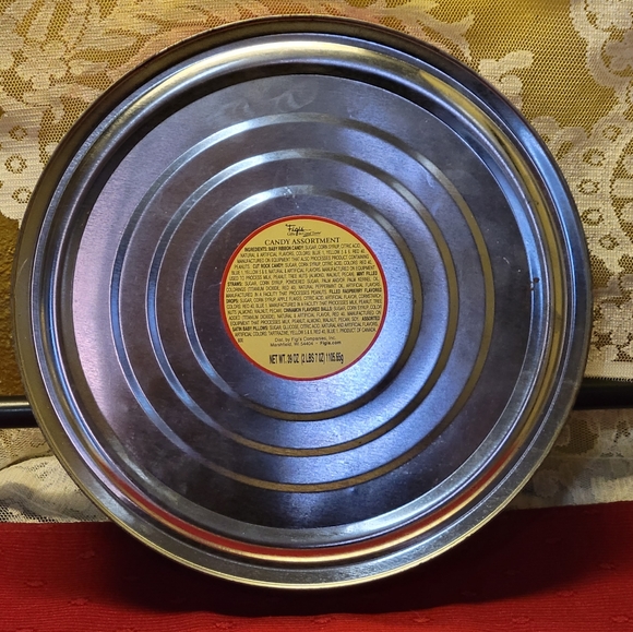 Vtg 2010 Nicky Boehmel Applejack Art Partners Figis Candy Christmas Cookie Tin - Picture 10 of 10